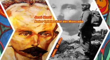 Martí y Fidel unidos en el pensamiento revolucionario cubano.