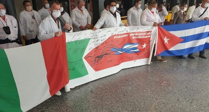 Regresa de Italia Contingente Internacional de Médicos Especializados en Situaciones de Desastres y Graves Epidemias, "Henry Reeve".