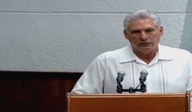 Presidente de Cuba, Miguel Díaz Canel Bermúdez.