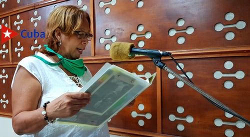 Lourdes Palau, presidenta de la delegación de base de la UPEC en santiago de Cuba. Texto y foto: Santiago Romero Chang.