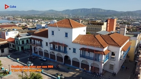 Santiago de Cuba remodela su antiguo ayuntamiento, ahora museo de la columna 1, José Martí del Ejército Rebelde. Foto: Santiago Romero Chang.