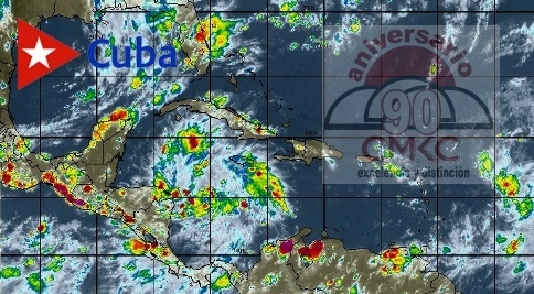 Estado del tiempo por la tormenta tropical Laura y otras formaciones actuales en el Caribe.